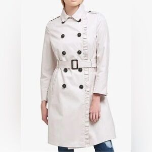 DKNY Cream Jacket with Red Accents